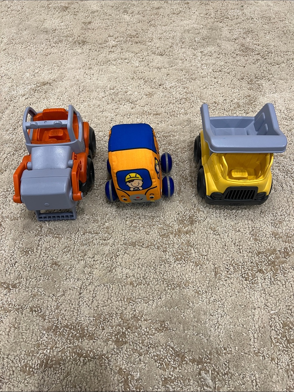 Kids Construction Toy Vehicle Set - Blue, Orange, Yellow